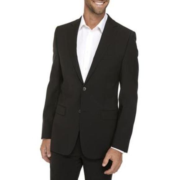 NWT Calvin Klein Men's Skinny-Fit Infinite Stretch Black Suit Jacket 40L - Picture 1 of 1
